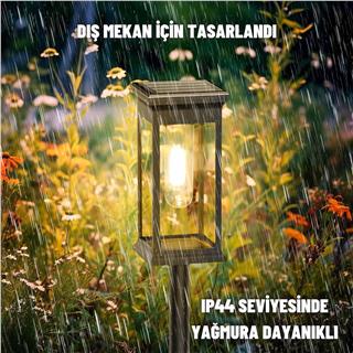 Solar Güneş Enerjili Aplik Led Lamba ile Bahçe, Veranda ve Merdivenlerinizde Şık Peyzaj Aydınlatması 4 Lü Saplamalı