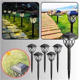Solar Güneş Enerjili Aplik Led Lamba ile Bahçe, Veranda ve Merdivenlerinizde Şık Peyzaj Aydınlatması 6 Lı Saplamalı