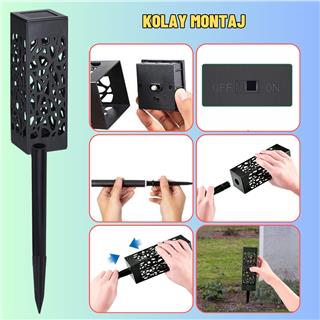 Solar Güneş Enerjili Aplik Led Lamba ile Bahçe, Veranda ve Merdivenlerinizde Şık Peyzaj Aydınlatması 6 Lı