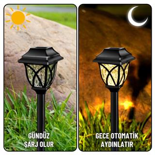 Solar Güneş Enerjili Aplik Led Lamba ile Bahçe, Veranda ve Merdivenlerinizde Şık Peyzaj Aydınlatması 6 Lı Saplamalı