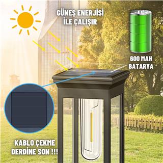 Solar Güneş Enerjili Aplik Led Lamba ile Bahçe, Veranda ve Merdivenlerinizde Şık Peyzaj Aydınlatması 4 Lü Saplamalı