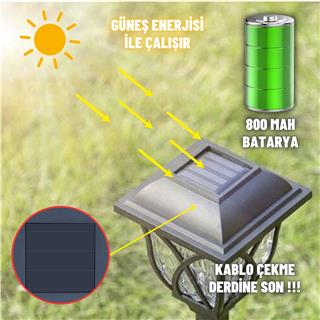 Solar Güneş Enerjili Aplik Led Lamba ile Bahçe, Veranda ve Merdivenlerinizde Şık Peyzaj Aydınlatması 6 Lı Saplamalı