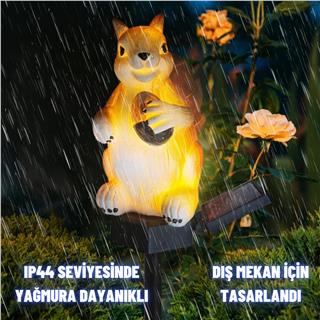 Solar Güneş Enerjili Aplik Sincap Led Lamba Bahçe Veranda Merdivenlerinizde Şık Peyzaj Aydınlatması 1 Adet Saplamalı