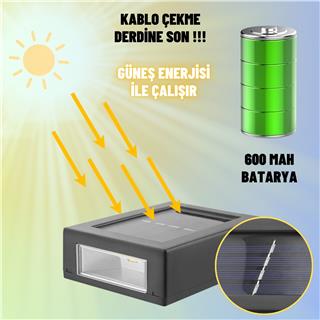 Solar Güneş Enerjili Çift Taraflı Dekoratif LED Aplik Bahçe Duvar Veranda Merdiven Aydınlatma Lambası