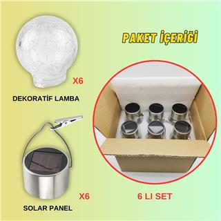 Solar Güneş Enerjili Kırık Cam Desen Aplik LED Lamba - Bahçe, Veranda, Merdivenlerinizde Şık Peyzaj Aydınlatması 1 Adet
