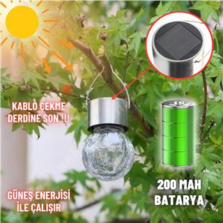 Solar Güneş Enerjili Kırık Cam Desen Aplik LED Lamba - Bahçe, Veranda, Merdivenlerinizde Şık Peyzaj Aydınlatması 1 Adet