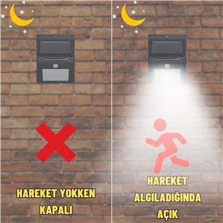 Solar Güneş Enerjili LED Bahçe Lambası: Su Geçirmez Hareket Sensörlü Merdiven, Veranda, Bahçe ve Dış Mekanlar İçin 
