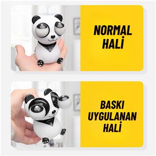 Stres Giderici Eğlenceli Patlayan Gözler Panda Oyuncak