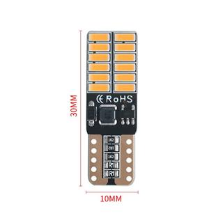 T10 Dipsiz Ampul TURUNCU 12 Led CANBUS 2 ADET Oto Park Plaka Ve İç Aydınlatma Led Ampul 