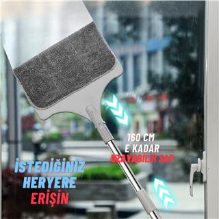 Teleskopik Saplı Aralık Toz Temizleyici Yıkanabilir Mop Ev Ve İşyerleri İçin Pratik Çözüm