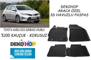 TOYOTA AURIS 2013 SONRASI Araca Özel Oto Paspas 3D Havuzlu Kauçuk Paspas