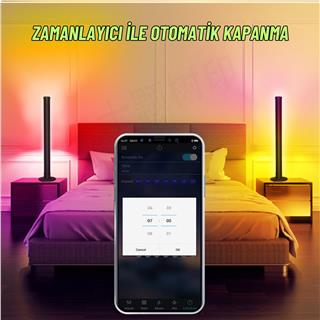 Tv  Oyun Gece Ambiyans Led Bar Bluetooth Bağlantılı Sese Duyarlı RGB Ortam Led Aydınlatma