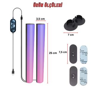 Tv  Oyun Gece Ambiyans Led Bar Bluetooth Bağlantılı Sese Duyarlı RGB Ortam Led Aydınlatma