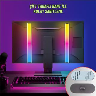 Tv  Oyun Gece Ambiyans Led Bar Bluetooth Bağlantılı Sese Duyarlı RGB Ortam Led Aydınlatma
