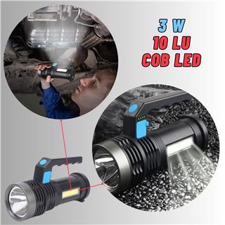 Ultra Parlak USB Şarjlı COB LED El Feneri Çok Fonksiyonlu Aydınlatma Saplı Led Işık