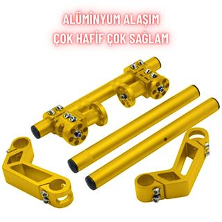 Üniversal Gidon Alüminyum Cnc Gövde 360° Ayarlanabilir Scooter Motosiklet Uyumlu Dayanıklı Ve  Hafif