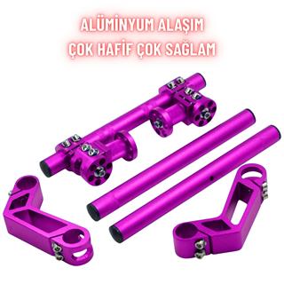 Üniversal Gidon Alüminyum Cnc Gövde 360° Ayarlanabilir Scooter Motosiklet Uyumlu Dayanıklı Ve  Hafif
