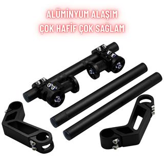 Üniversal Gidon Alüminyum Cnc Gövde 360° Ayarlanabilir Scooter Motosiklet Uyumlu Dayanıklı Ve  Hafif