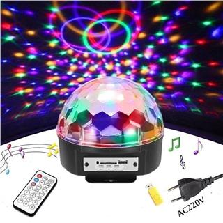 Usb Müzik Çalar Bluetooth Hoparlör Işıklı Kumandalı Disko Topu