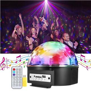 Usb Müzik Çalar Bluetooth Hoparlör Işıklı Kumandalı Disko Topu