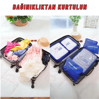 Valiz Seyahat Çanta Düzenleyici 6 Parça Seyahat Bavul Düzenleyici Organizer Set