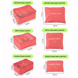 Valiz Seyahat Çanta Düzenleyici 6 Parça Seyahat Bavul Düzenleyici Organizer Set