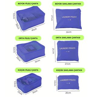 Valiz Seyahat Çanta Düzenleyici 6 Parça Seyahat Bavul Düzenleyici Organizer Set