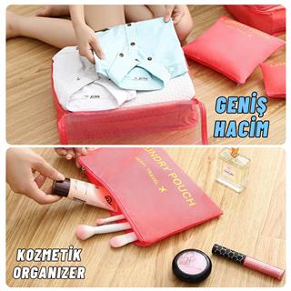 Valiz Seyahat Çanta Düzenleyici 6 Parça Seyahat Bavul Düzenleyici Organizer Set
