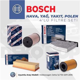 VOLKSWAGEN JETTA 1.6TDI Filtre Bakım Seti 2011-2015 Arası Uyumlu 4 Lü Set