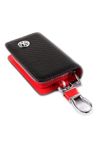 Volkswagen Uyumlu Karbon Desen Deri Cüzdan Anahtarlık