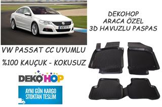 VW PASSAT CC Araca Özel Oto Paspas 3D Havuzlu Kauçuk