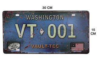 WASHINGTON Metal Tabela Dekorasyon Duvar Süsü 30X15 Cm