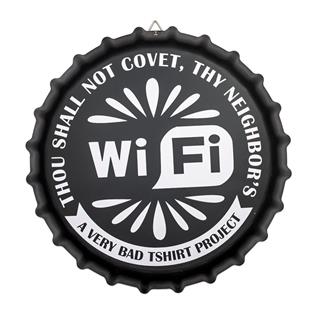 Wi-Fi Retro Metal Tabela Duvar Dekorasyon Süsü