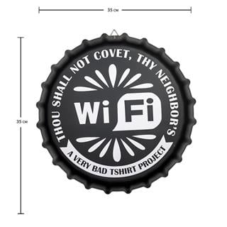 Wi-Fi Retro Metal Tabela Duvar Dekorasyon Süsü