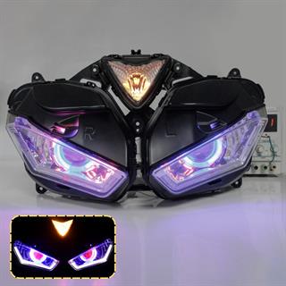 Yamaha R3 R25 Ön Far 2015 2018 Model Özel Tasarım Mercekli LED Angel Gözlü Far Premium Kalite