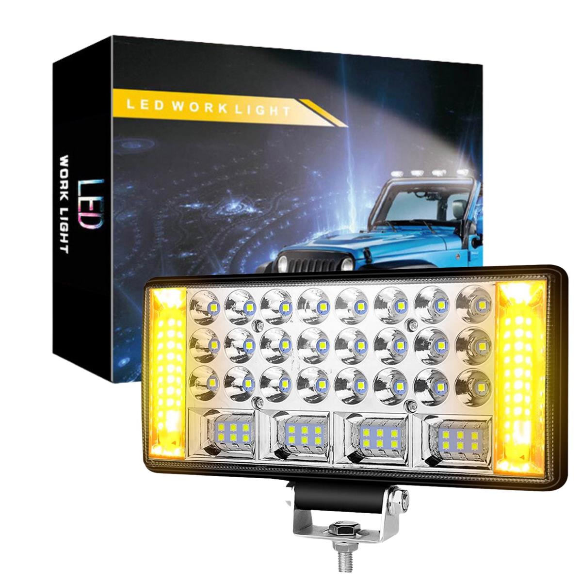 204 W Off Road Çalışma Lambası Sarı Çakar Ve Sinyal Mod Ultra Parlak 12-24V Led Oto Aydınlatma Işığı