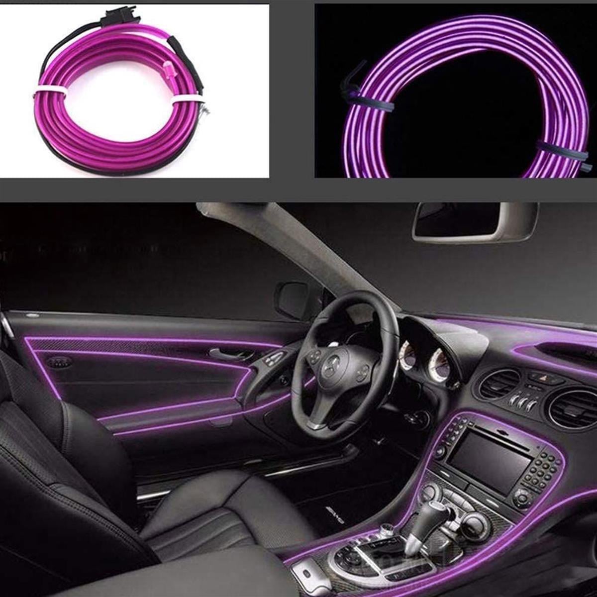 Araç İçi Neon Ledi Torpido İp Led 5 Metre MOR