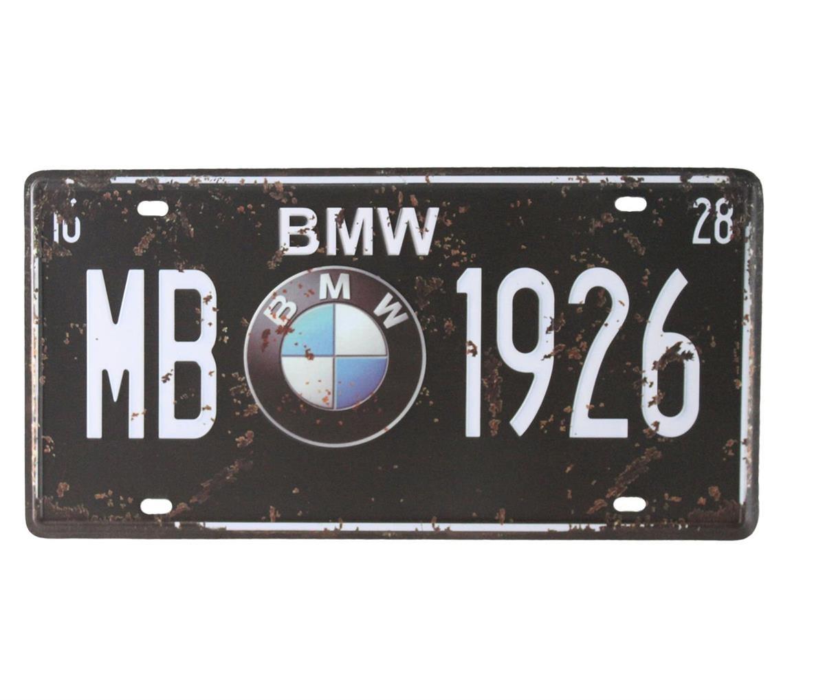 BMW 1926 Classic Dekorasyon Duvar Süsü Metal Retro Tabela 15X30