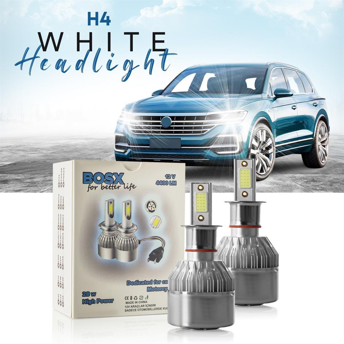 Bosx LED Xenon Yeni Teknoloji 4400 Lm Zenon Far Ampulü