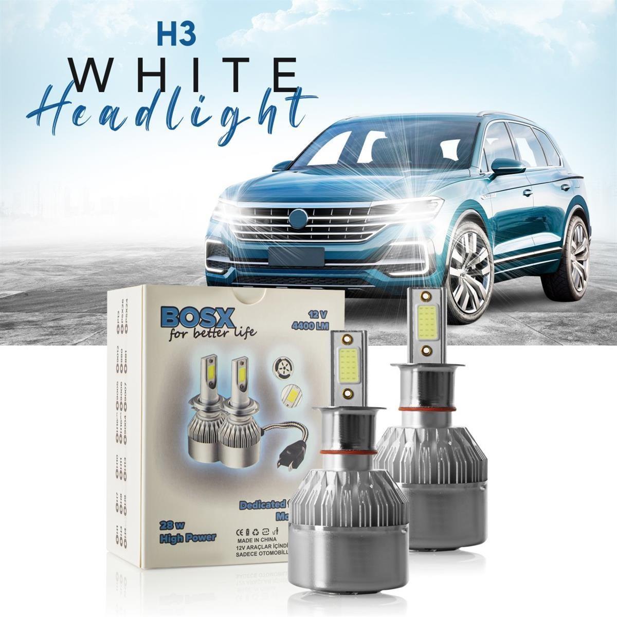 Bosx LED Xenon Yeni Teknoloji 4400 Lm Zenon Far Ampulü