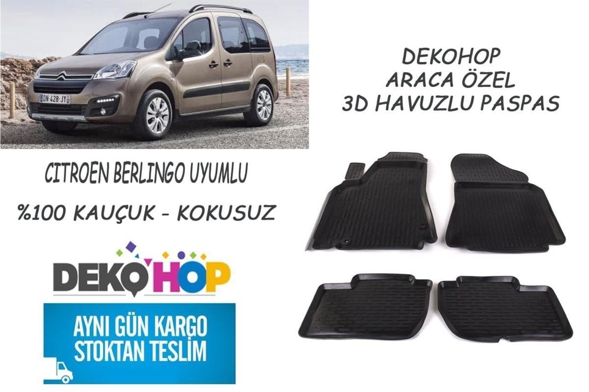 CITROEN BERLINGO Araca Özel Oto Paspas 3D Havuzlu Paspas Kauçuk