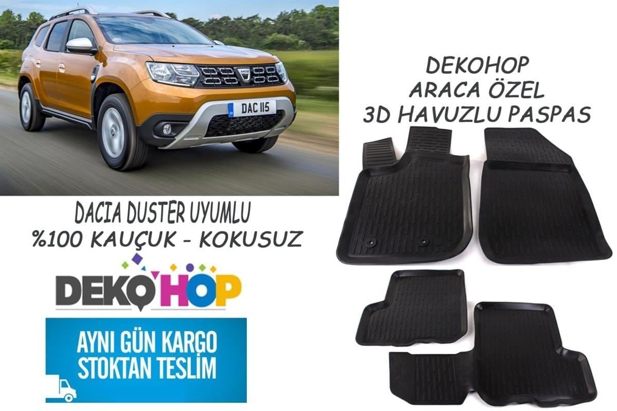 DACIA DUSTER Oto Paspas Araca Özel 3D Havuzlu Kauçuk Paspas