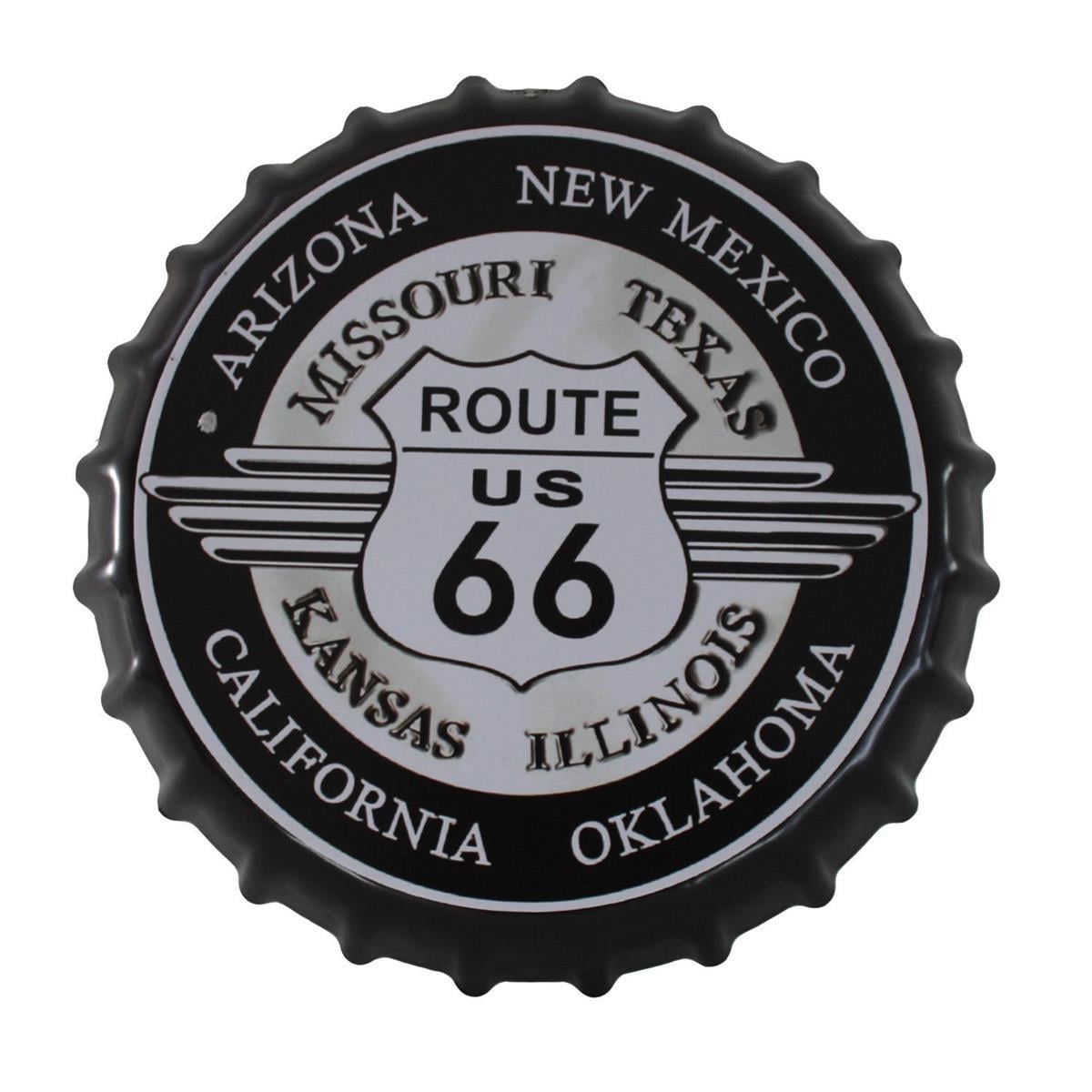 Dekorasyon Metal Tabela Route 66 Duvar Süsü Retro Tabela