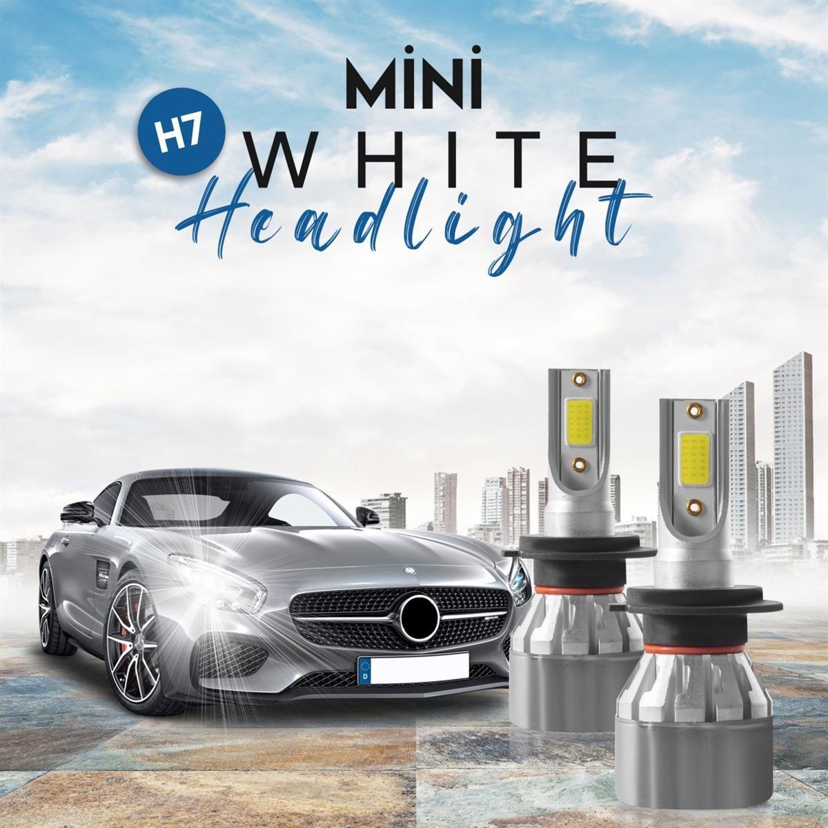 F1 Mini Led Zenon Slim Model Beyaz Renk Led Xenon 6400 Lümen