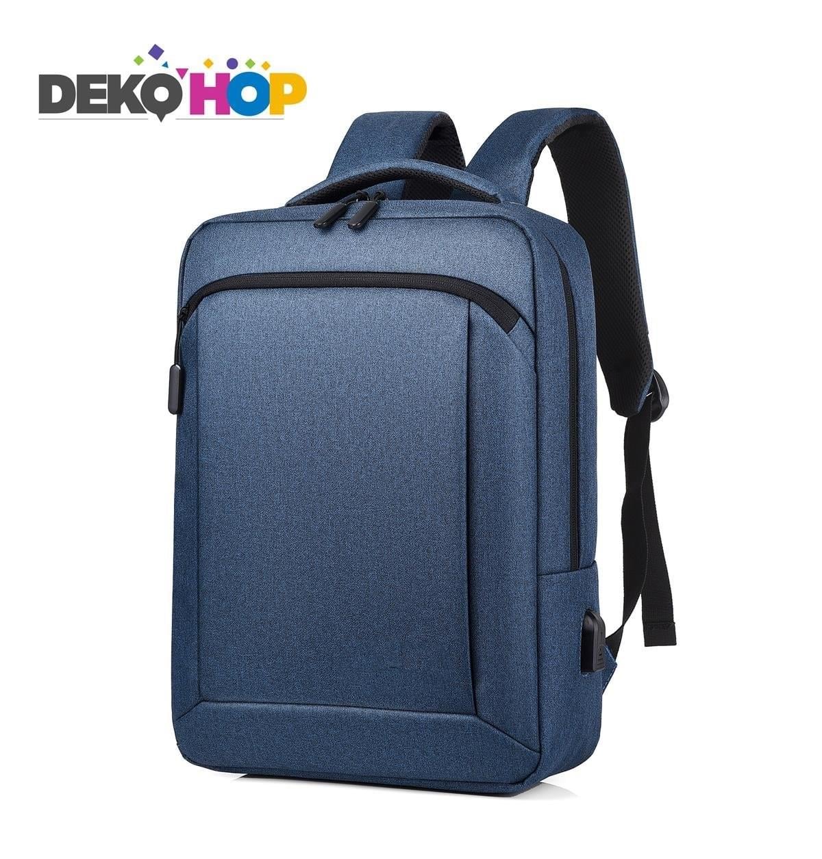 İş Seyahat Okul Laptop Notebook Ipad Sırt Çantası Usb Şarj Girişli Yeni Nesil Çanta MAVİ