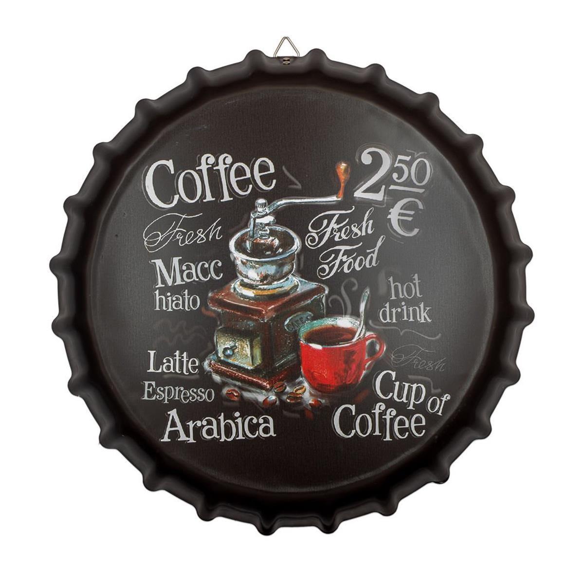 Kahve Dekoratif Duvar Süsü Metal Tabela Coffee Arabica