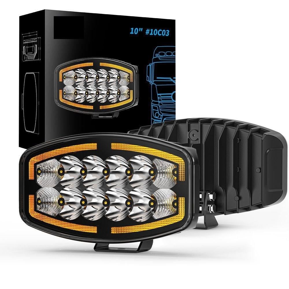 Kamyon Tır Traktör Off Road Jeep 10 inç Sis Farı Gündüz Ledli Çalışma Lambası 12-24 V