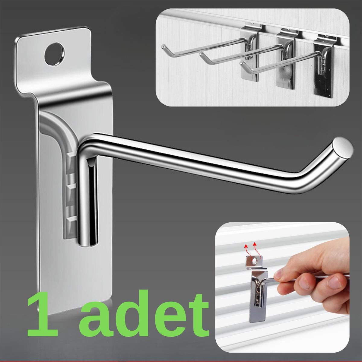 Kanallı Pano Kancası 20 cm 10/50/100 ADET Paslanmaz Nikel Kaplamalı Extra Güçlü