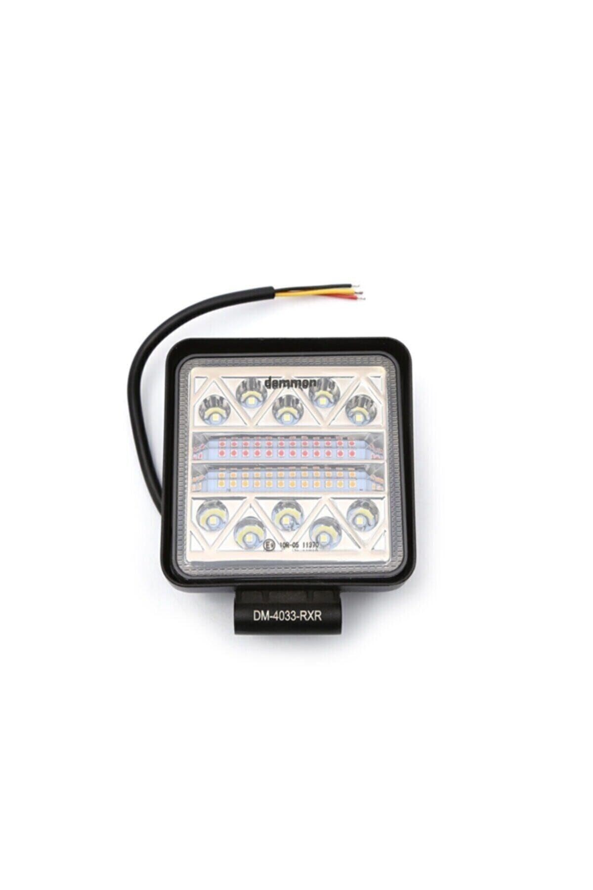 Kare Geri Vites Lambası 12v-24v 32ledli Geri-fren-sinyal 3 Fonksiyonlu Dm-4033-rxr