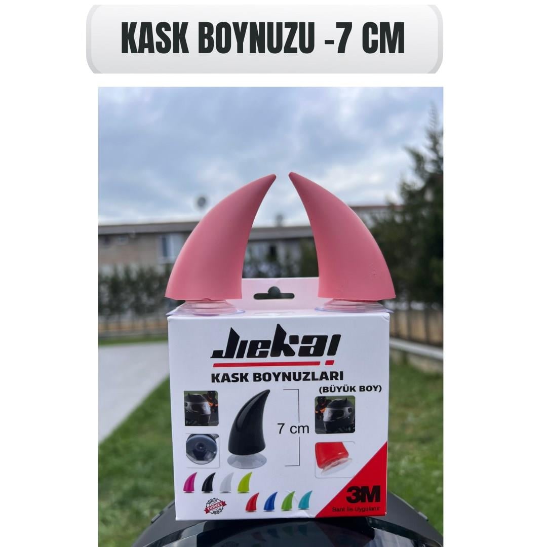 Kask Boynuzu Büyükk Boy Pembe Model-3